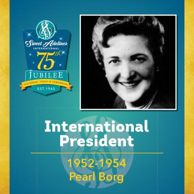 Sweet Adelines Past International President 1952-1954 Pearl Borg 