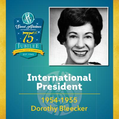 Sweet Adelines Past International President 1954-1955 Dorothy Bleecker