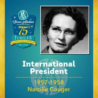 Sweet Adelines Past International President 1957-1958 Narcille Couger