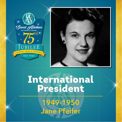 Sweet Adelines Past International President 1949-1950 Jane Pfeifer