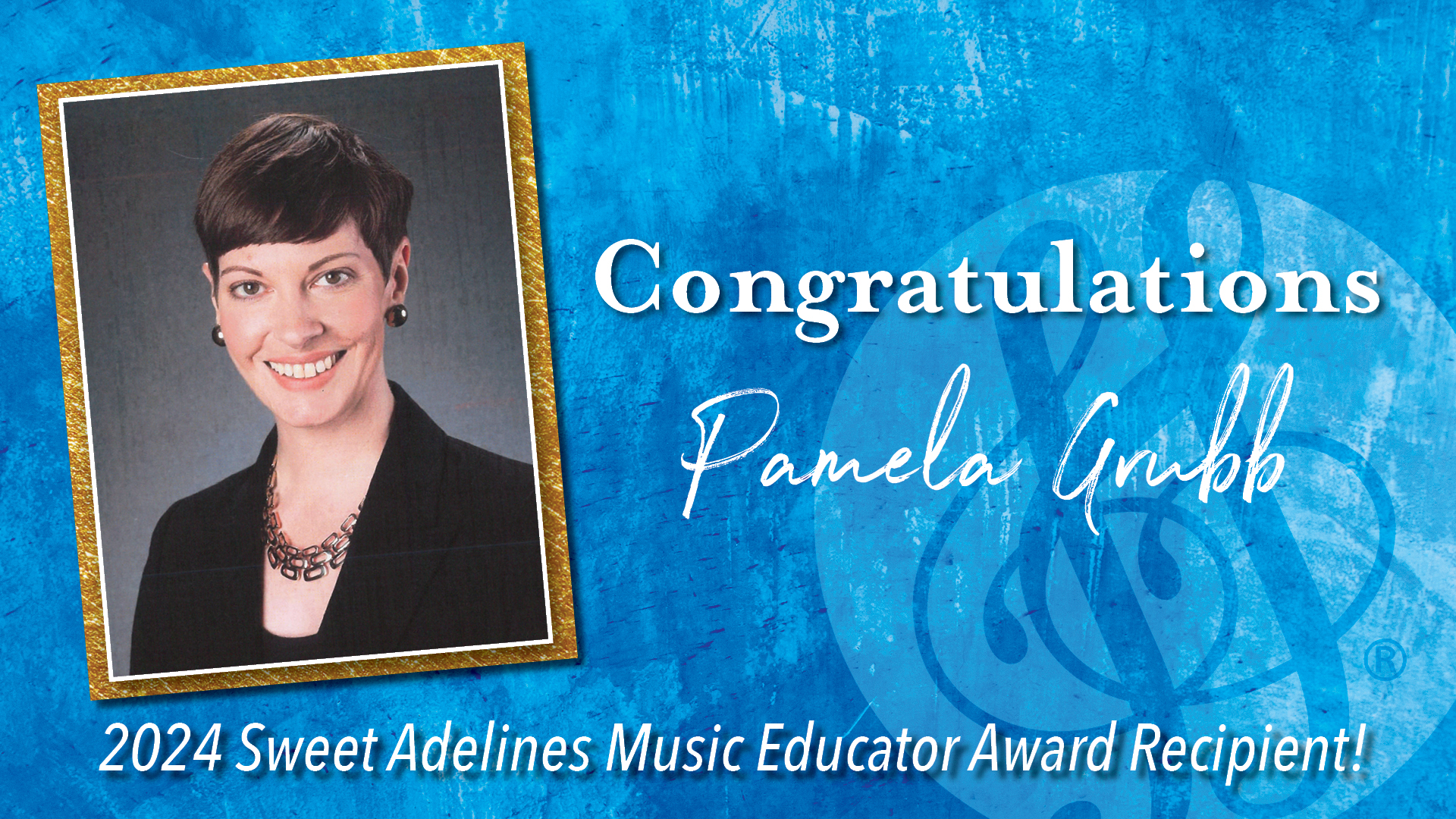 Pamela Grubb 2024 music educator award recipient