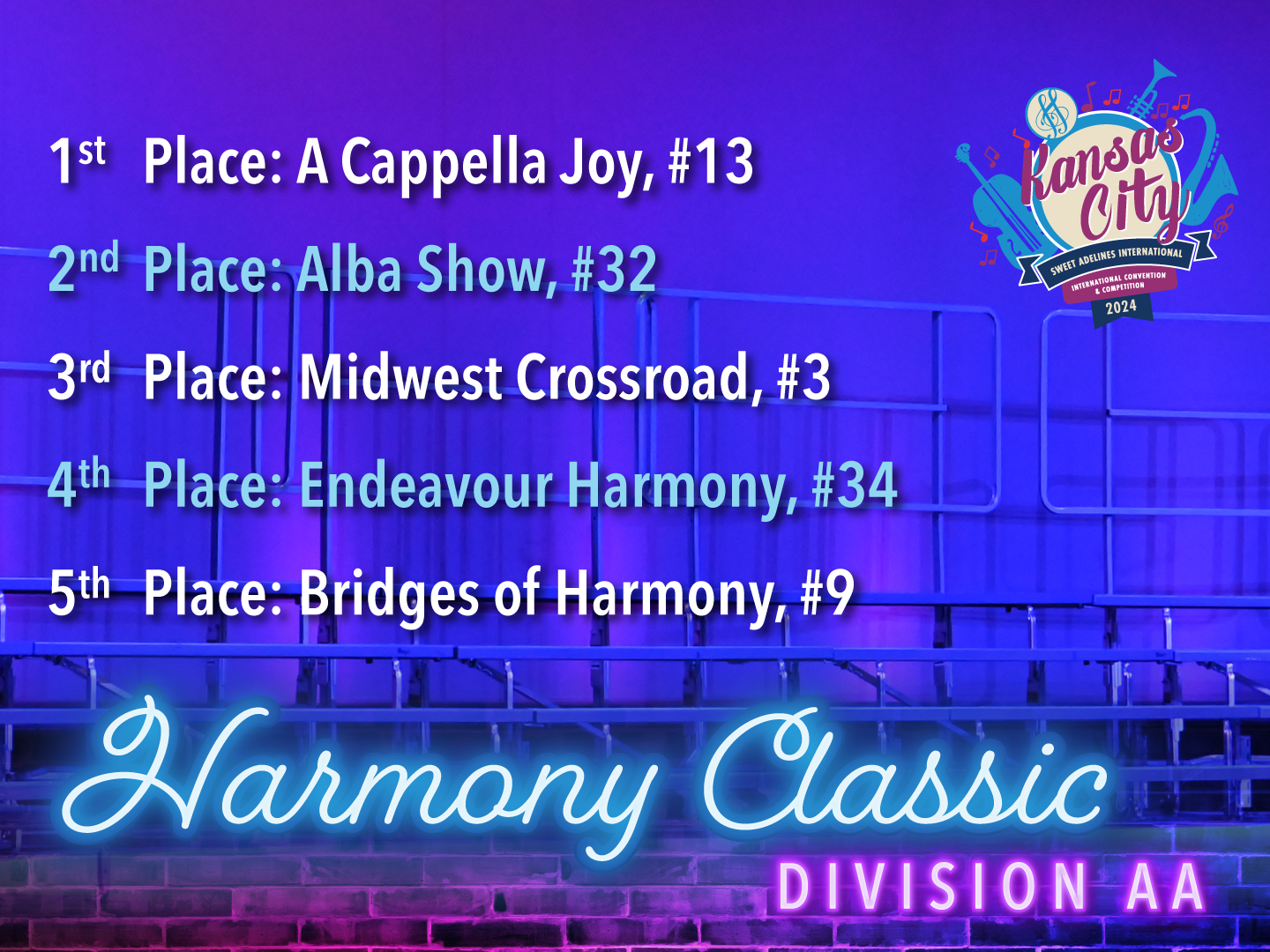 Harmony Classic Division AA Results