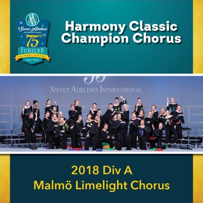 2018 Harmony Classic Division A Champion Malmö Limelight Chorus