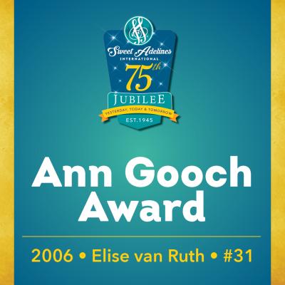 Elise van Ruth (#31), 2006 recipient of the Ann Gooch Award