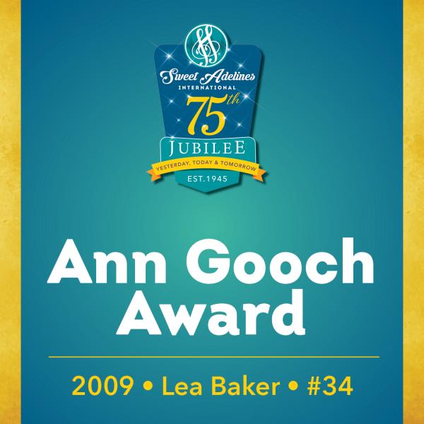 In recognition of...Lea Baker (#34), 2009 recipient of the Ann Gooch Award