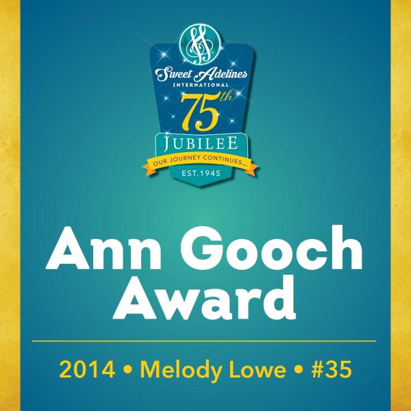  In recognition of...Melody Lowe (#35), 2014 recipient of the Ann Gooch Award.
