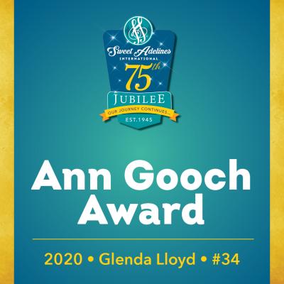 In recognition of...Glenda Lloyd (#34), 2020 recipient of the Ann Gooch Award