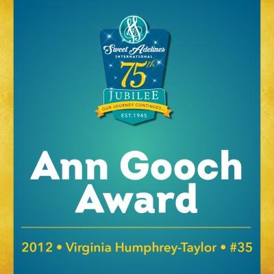 Virginia Humphrey-Taylor 2012 Ann Gooch Award