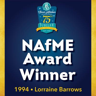1994 National Association for Music Education (NAfME) Award recipient Lorraine Barrows.
