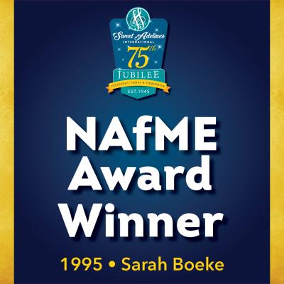 1995 National Association for Music Education (NAfME) Award recipient Sarah Boeke