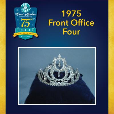 Take a closer look at the 1975 crown, worn by Front Office Four.