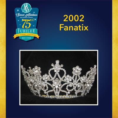 Take a closer look at the 2002 crown, worn by Fanatix. 