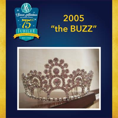 Take a closer look at the 2005 crown, worn by "the BUZZ".