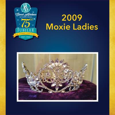 Take a closer look at the 2009 crown, worn by Moxie Ladies. 