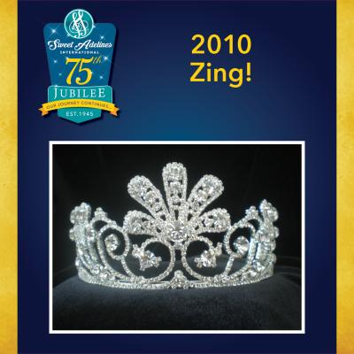 Take a closer look at the 2010 crown, worn by Zing!