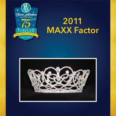 Take a closer look at the 2011 crown, worn by Maxx Factor.