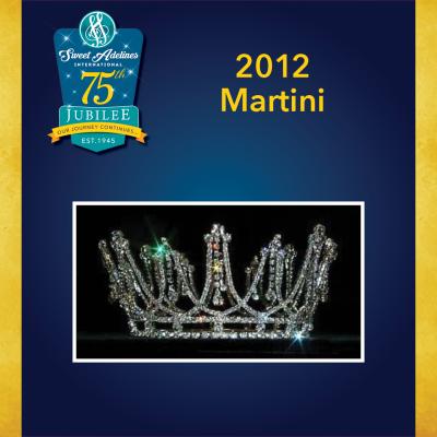 Take a closer look at the 2012 crown, worn by Martini.