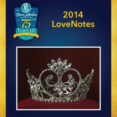 Take a closer look at the 2014 crown, worn by LoveNotes!
