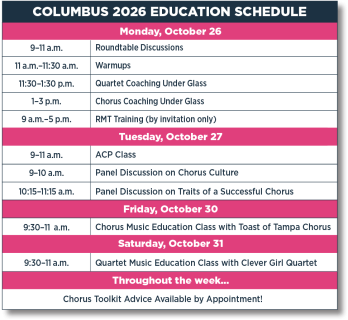 Columbus Education Schedule